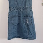 Juicy Couture Sweetheart Neckline Medium Wash Denim Mini Dress Size Medium Photo 6