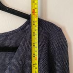 Free People  Intimately Navy Blue Metallic Shimmer Long Sleeve V-neck Tie Medium Photo 9