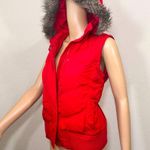 Gap Retro Red Puffer Vest Hood Photo 3