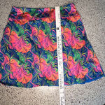 Birdies & Bows Athletic Skort Sz Medium Multicolor Leaf Print Tennis Golf Skirt Blue Photo 4