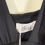 Oh Polly NWT Sloane High Split Plunge Neck Maxi Dress in Black Size 4 Photo 5