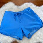 Catalina Solid Blue Lace Up Shorts Photo 0