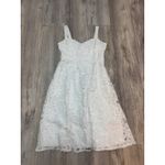 Lulus  Divine Beauty White Lace Midi Dress With Pockets Size Large Photo 4