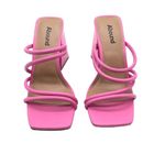 Abound  Austyn Tubular Strappy Block Heeled Sandal Square Toe Pink 5.5 Photo 1