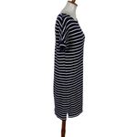Emberley Striped Dress XS Blue White Short Sleeve Nautical Coastal Preppy Resort Photo 2