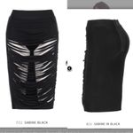 House Of CB  Black Bandage Cage Drape Skirt Photo 3