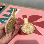 Oversized Wicker Statement Earrings from Greece Tan Photo 6