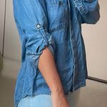 Andrea Jovine Denim Button Up Blouse Photo 0