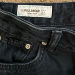 Pull&Bear High Rise Wide Leg Cropped Jeans Dark Black Size 6 Photo 1