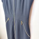 St. John Collection  Zip Front Marocain‎ Crepe Dress Black Size 4 MSRP $1,295 Photo 3