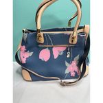 Chic Floral Satchel‎ with Gold Accents Photo 2