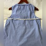 Talbots  Blue Boxy Ruffled Tank Top sz M petite Photo 5