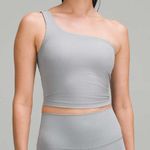 Lululemon  Ribbed Nulu Asymmetrical Yoga Tank Top Rhino Grey Size 6 Photo 0