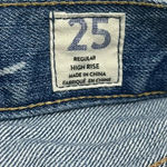 We The Free  • Light Wash Destructed Ripped Button Fly High Rise Jeans Photo 4