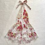 Love Shack Fancy  Deanna Halter Floral Mini Dress size Small Photo 3