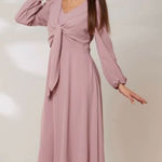 Grace Karin #308  Bow-Knot Long Sleeve Midi Dress Photo 0