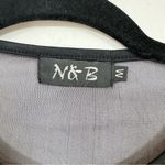 Vintage Y2K Style N&B Black Mesh Sleeve Butterfly Blouse Womens M Colorful Sheer Yellow Size M Photo 5