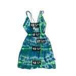 Forever 21 Contemporary Blue Green Tie Dye Swim Coverup Dress Women’s Size S Photo 4
