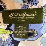 Eddie Bauer Vtg.‎  Floral Print Belted Trench Coat Spring Jacket Blue White Small Photo 4