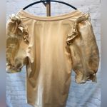 Anthropologie  Brocade Statement Jacquard Puff-Sleeve Top size Large Photo 14