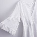 Saints + Secrets Swiss Dot Ruffle Belle Sleeve Mini Dress Photo 2