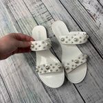 Olivia Miller  White Pearl Slide Sandals Womens 9 Photo 1