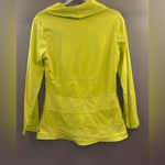 Neon Buddha women’s shirt size small neon green 3/4 sleeve like new cowl neck Yellow Photo 2