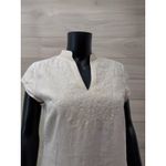 Cynthia Rowley  100% Linen Beige Embroidered Tunic Dress Boho Resort Size 4 Photo 1