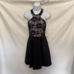 B Darlin B. DARLIN All Lace Top Racerback Dress Sz 3/4 Black Whimsigoth New Halter Skater Photo 11