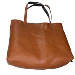 Large Black/Brown reversibleLeather Tote Bag 19x16 Inches 82c Black Photo 12