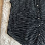 Jachs  Girlfriend Black White Short Sleeve Button Collar Blouse‎ Top Size XXL Photo 1