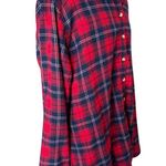 Jachs Girlfriend Red White & Blue Plaid Flannel Button Up Size XXL Cabin Cottage Photo 3