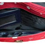 FESTIVAL POLKA DOT CROSSBODY BAG RED WHITE PURSE ADJUSTABLE‎ Photo 8