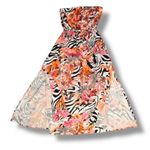 Jennifer Lopez Summer Oasis floral zebra print strapless maxi dress NWT Photo 11