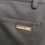 Michael Kors  Black Faux Leather Front Material Backside Pants Size 6 Gold Photo 6