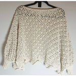 Jessica Simpson  Beige xs Crochet Knit Sweater poncho boho cottagecore Photo 2