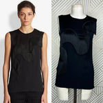 Stella McCartney  Fringe Trimmed Sleeveless Top Black Size‎ 36 / US 0-2 Photo 1