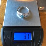 Natural Blue Zircon Moissanite Sterling Silver Ring Size 9 Photo 6