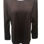 Zyia Black Chill Long Sleeve Tee Sz. XL Breathable Yoga Work Out Top Athletic Photo 1