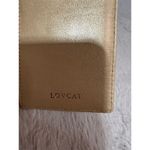 Lovcat Paris Women's Gold Leather Trifold Wallet with Heart Design Photo 5