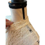 Vtg 70s/80 Dawn Joy Fashions Lace Sweetheart Key Hole Corset Tie Back Dress Sz M White Size M Photo 9