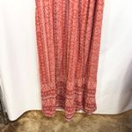 True Craft Plus Size 2X Dress Maxi Peplum Sleeveless Orange Tribal Ruffle 826 Photo 6