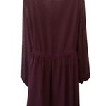 Matilda Jane Purple Polka Dot Festive Fancy Empire-Waist Dress Sz. M Long Sleeve Photo 4