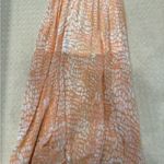 Worthington Petite PS Sheer Chiffon Maxi Skirt Orange Croc Print Lined Photo 4