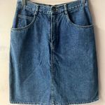 Vintage Shades Blue High Waisted Denim Skirt Size 11 EUC Photo 2