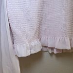 Wilfred Free Women's Long Sleeve Ruffle Smocked Top Pink Size L coquette girly Photo 3