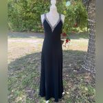 Montorio Knitwear Full Length Beaded Black Evening Formal Gown Dress Elegant M Size undefined Photo 1