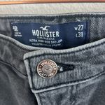 Hollister  Ultra High Rise Dad Jeans Vintage Stretch Back Wash Leg Bite 5 | 27 Photo 2