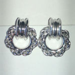 Sperry  Brand Vintage Silver Tone Twisted Rope Boho Earrings Photo 1