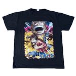 One Piece Anime Monkey D. Luffy Sabo Donquixote Doflamingo Black Graphic T Photo 0